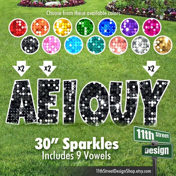 Paper & Party Supplies Lawn Decorations Big Lawn Letters Just Vowels 30
