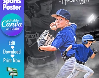 Plantilla de póster de béisbol de Canva, diseña tus propios pósters deportivos de equipos de béisbol sénior personalizados en Canva, fondo de béisbol, Dream Weaver
