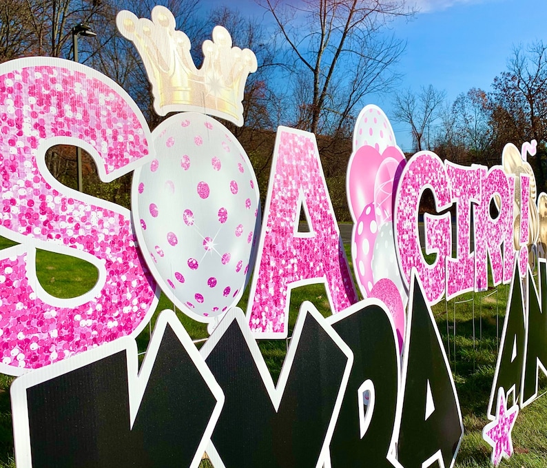 24 It's A Girl Yard Signs Outdoor Baby Announcement Etsy