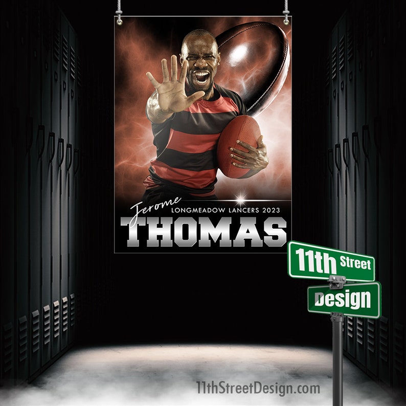 Custom Sports Banner - Electric Explosion Rugby - Etsy