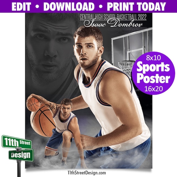 Sports Poster • Edit Now Online • Print Today • Digital Download