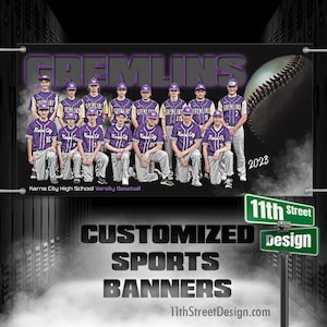Custom Sports Banner - From The Shadows Team Baseball