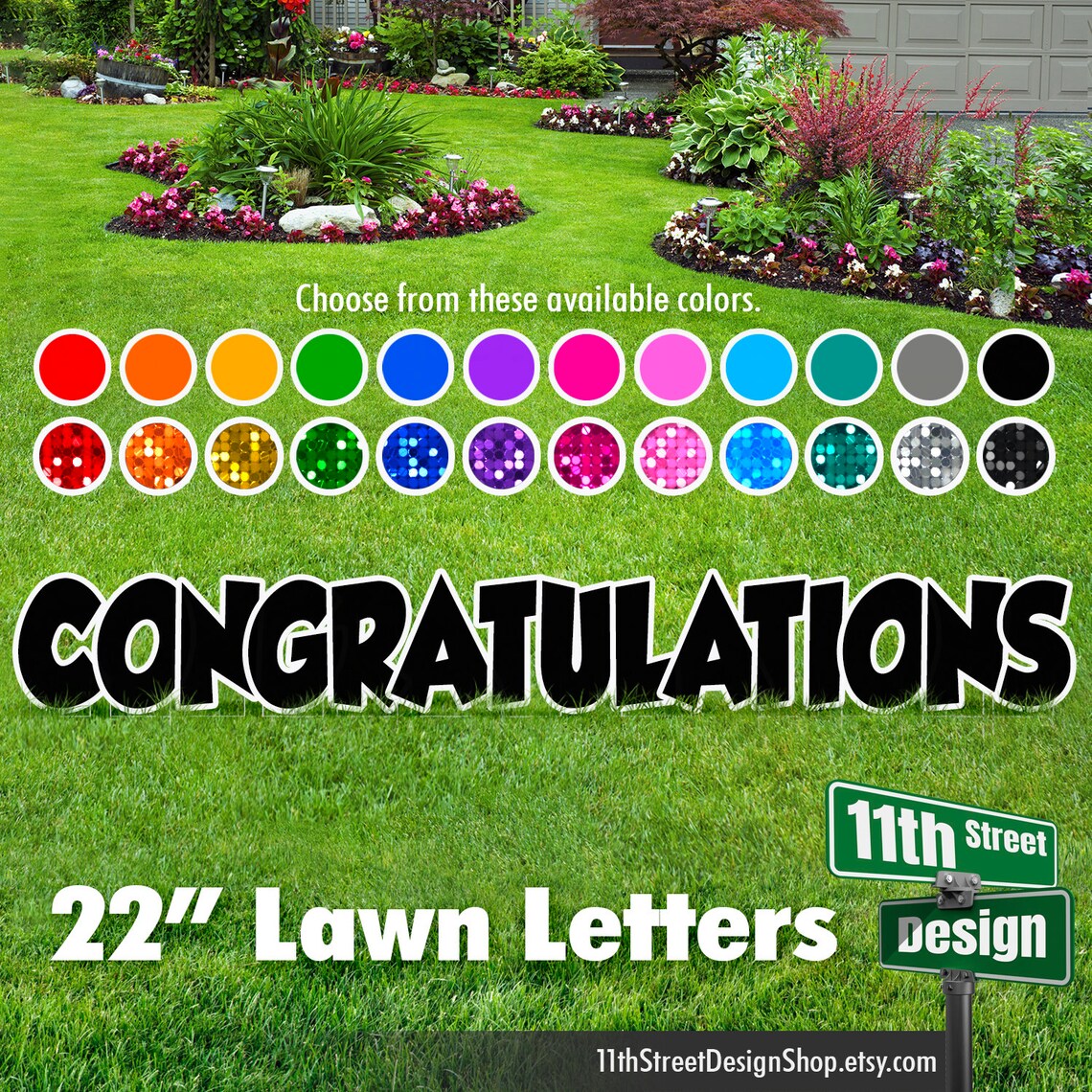 22 Congratulations Yard Sign Letters Outdoor Etsy