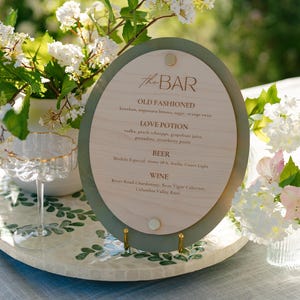"Hochzeits-Bar-Menü-Schild, Signature-Cocktails-Bar-Menü-Schild, ""His And Hers""-Getränke, Hochzeitsempfänge Cocktail-Bogen-Schild, individuelles Bar-Schild."