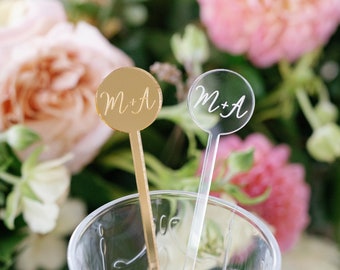 Custom Drink Stir Sticks, Personalized Drink Stirrers, Wedding Drink Stirrers, Wedding Cocktail Stir Sticks, Wedding Decor, Wedding Drinks