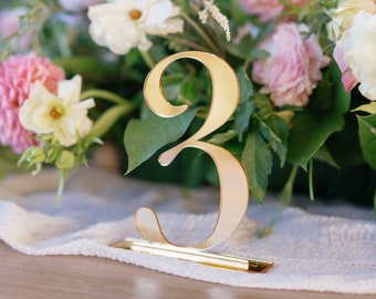 Gold Acrylic Wedding Table Numbers, Wedding Table Decor, Wedding Sign Wedding Decor, Modern Wedding Decor, Minimalist Wedding Decor