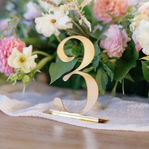 Gold Acrylic Wedding Table Numbers, Wedding Table Decor, Wedding Sign Wedding Decor, Modern Wedding Decor, Minimalist Wedding Decor