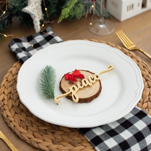 Christmas Place Setting Card, Christmas Table Decor, Christmas ...