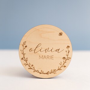 Custom Baby Name Announcement, Baby Christmas Gift, Newborn Name Announcement, Wood Baby Name Sign, Newborn Photo Prop, Fresh 48 Name Sign