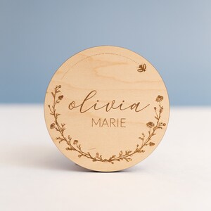 Custom Baby Name Announcement, Baby Christmas Gift, Newborn Name Announcement, Wood Baby Name Sign, Newborn Photo Prop, Fresh 48 Name Sign