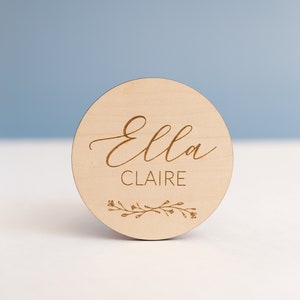 Custom Baby Name Announcement, Baby Christmas Gift, Newborn Name Announcement, Wood Baby Name Sign, Newborn Photo Prop, Fresh 48 Name Sign