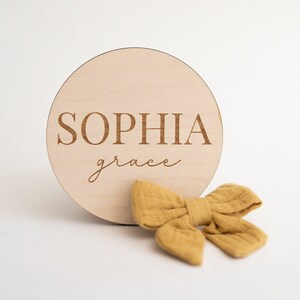 Custom Baby Name Announcement, Baby Christmas Gift, Newborn Name Announcement, Wood Baby Name Sign, Newborn Photo Prop, Fresh 48 Name Sign