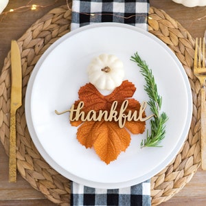 Thanksgiving Place Setting Card, Thanksgiving Table Decor, Thanksgiving Tablescape, Fall Tabletop, Fall Decor, Holiday Place Setting image 1