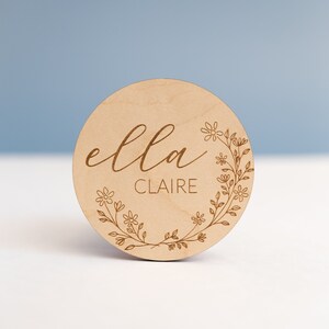 Custom Baby Name Announcement, Baby Christmas Gift, Newborn Name Announcement, Wood Baby Name Sign, Newborn Photo Prop, Fresh 48 Name Sign