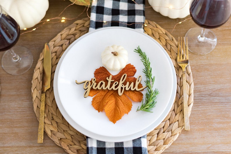 Thanksgiving Place Setting Card, Thanksgiving Table Decor, Thanksgiving Tablescape, Fall Tabletop, Fall Decor, Holiday Place Setting image 5