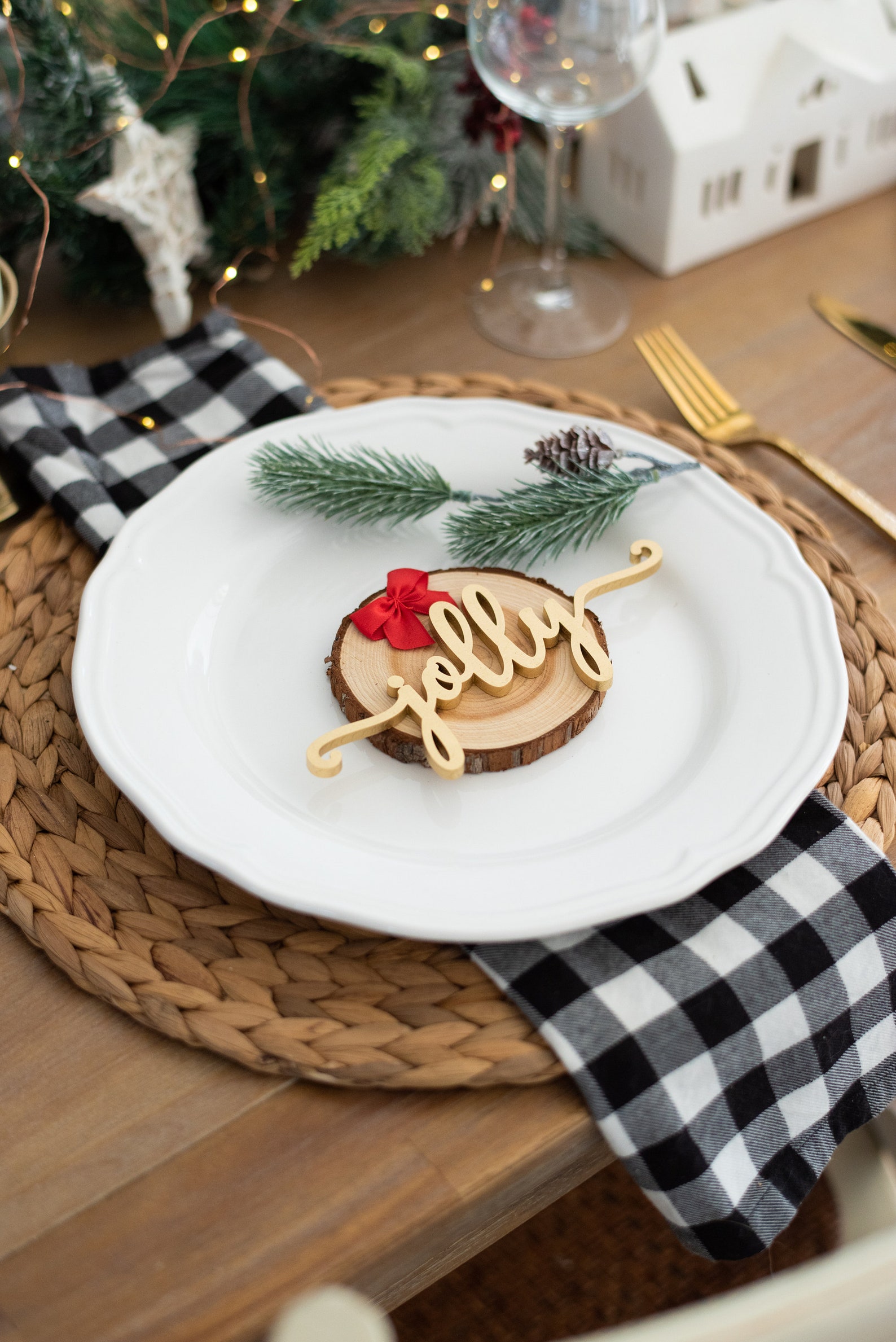 Christmas Place Setting Card Christmas Table Decor Christmas - Etsy