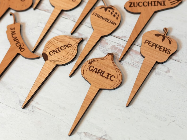 Engraved Garden Markers, Garden Tags, Herb Labels, Planter Stakes, Plant Stake Markers, Veggy Garden, Garden Lover Christmas Gift image 7