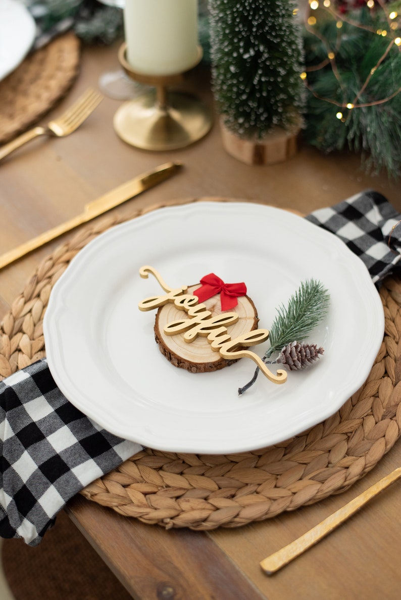 Christmas Place Setting Card Christmas Table Decor Christmas - Etsy