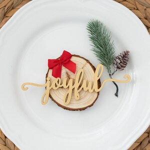 Christmas Place Setting Card, Christmas Table Decor, Christmas ...