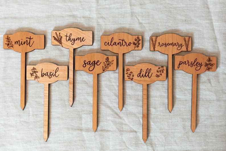 Engraved Garden Markers, Garden Tags, Herb Labels, Planter Stakes, Plant Stake Markers, Veggy Garden, Garden Lover Christmas Gift image 10