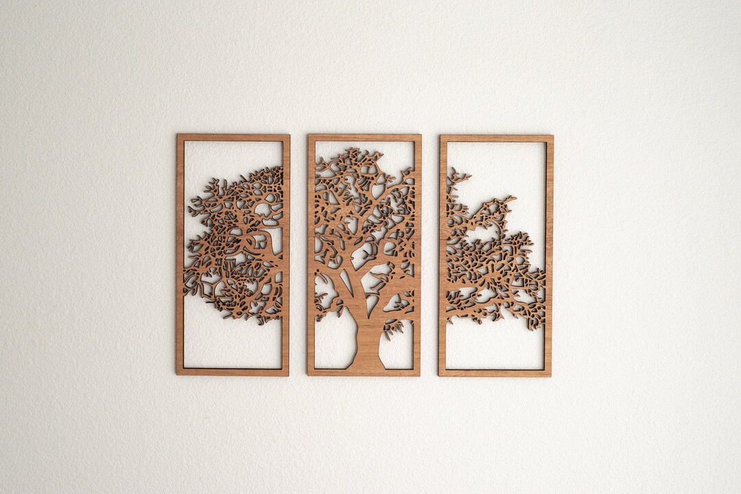 Tree Decor Laser Cut Wood Tree of Life Decor Laser Cut Art Etsy
