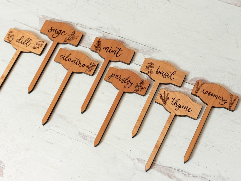 Engraved Garden Markers, Garden Tags, Herb Labels, Planter Stakes, Plant Stake Markers, Veggy Garden, Garden Lover Christmas Gift image 4