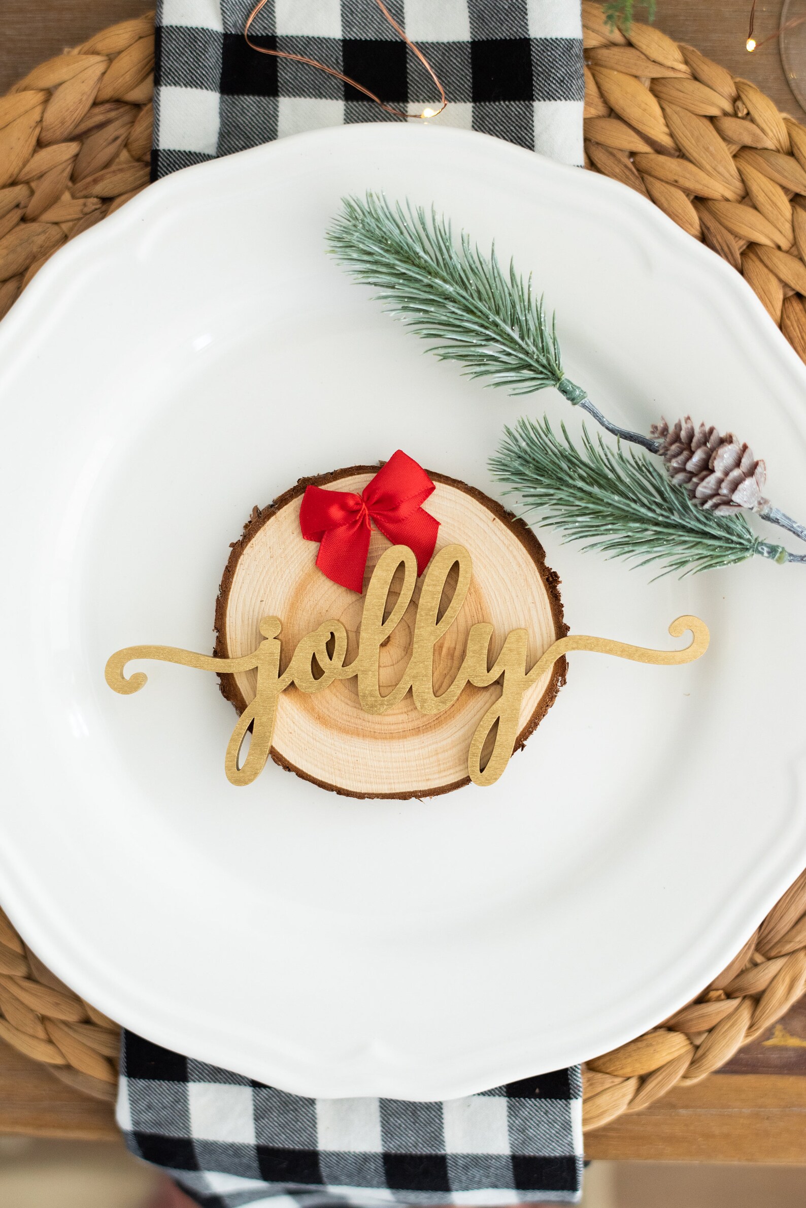 Christmas Place Setting Card Christmas Table Decor Christmas - Etsy