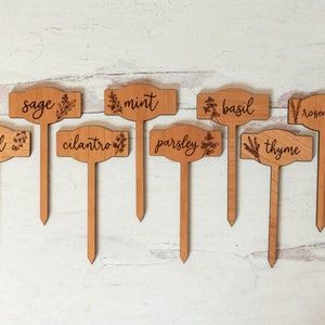 Engraved Garden Markers, Garden Tags, Herb Labels, Planter Stakes, Plant Stake Markers, Veggy Garden, Garden Lover Christmas Gift image 3