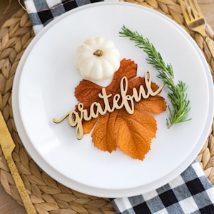 Thanksgiving Place Setting Card, Thanksgiving Table Decor, Thanksgiving Tablescape, Fall Tabletop, Fall Decor, Holiday Place Setting image 2