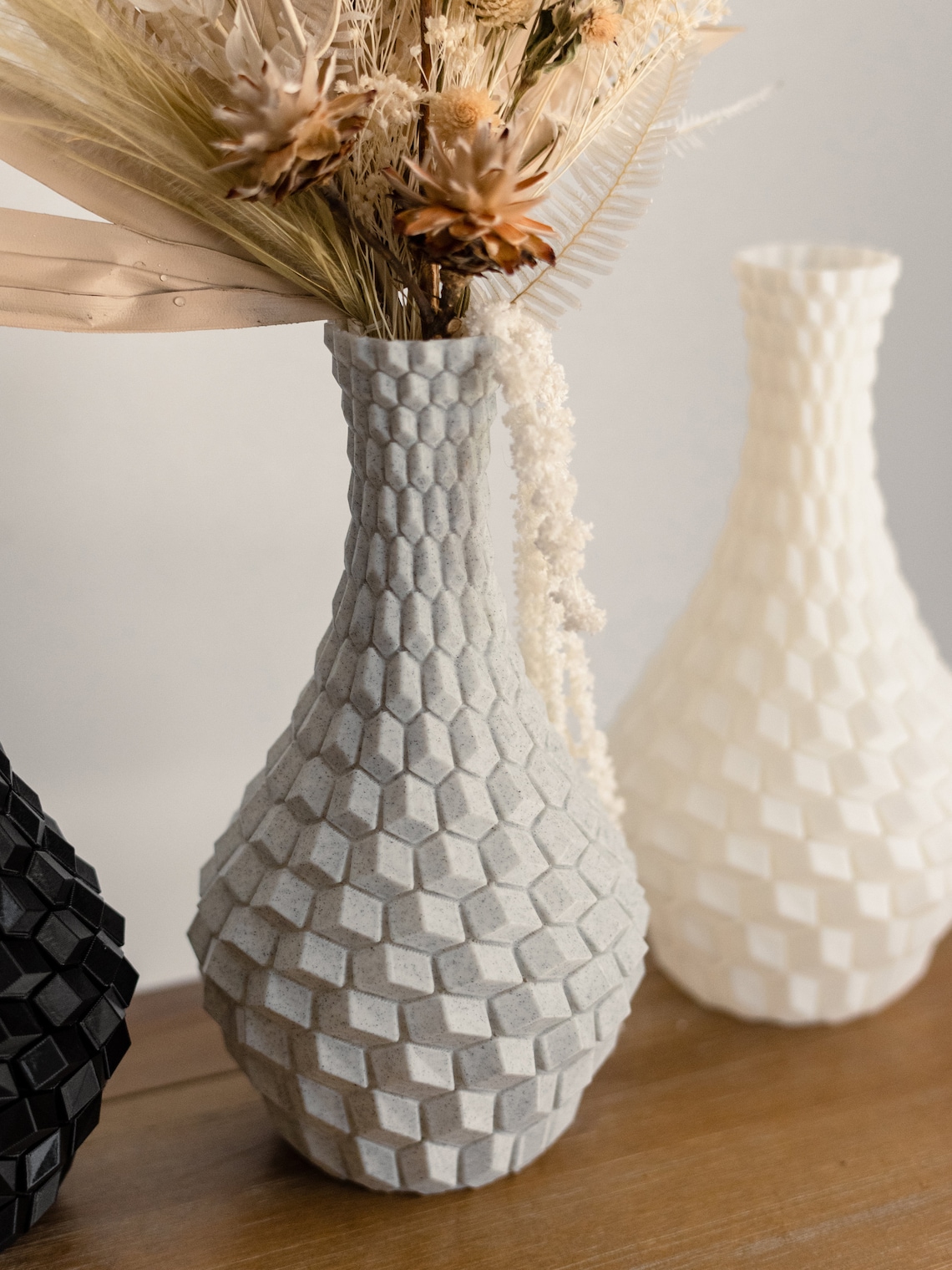 3D Printed Vase Dried Flowers Vase Minimalist Decor Etsy