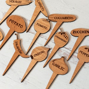 Engraved Garden Markers, Garden Tags, Herb Labels, Planter Stakes, Plant Stake Markers, Veggy Garden, Garden Lover Christmas Gift image 6