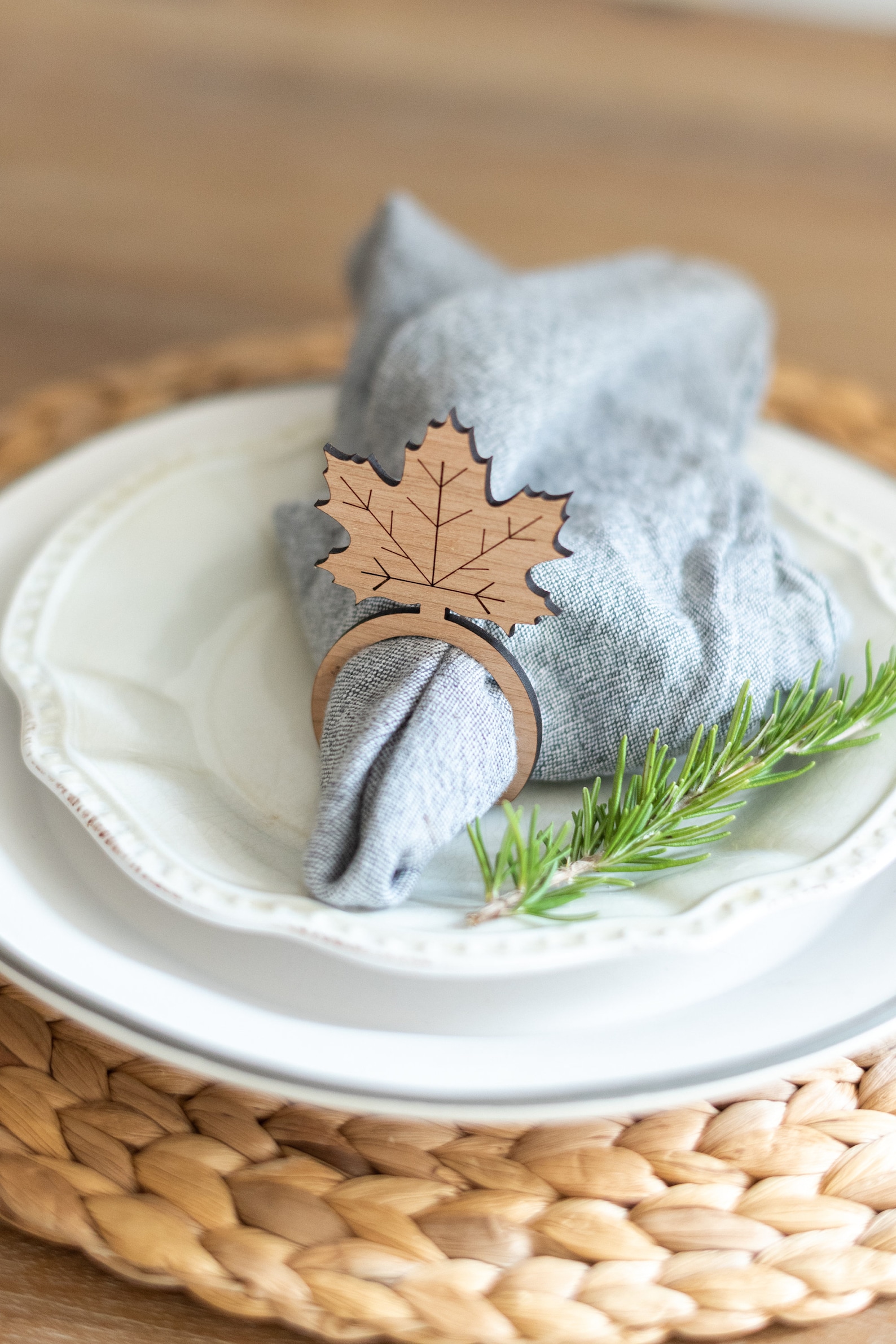 Fall Napkin Ring Thanksgiving Decor Fall Table Decor Fall Etsy