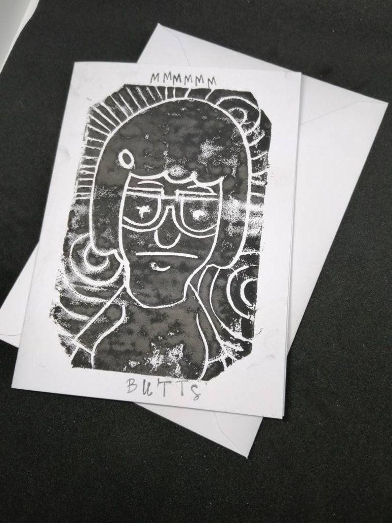Tina Beltcher bobs burgers funny quote linoprint card