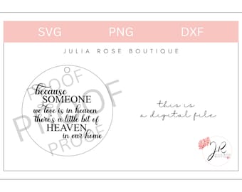 Laser Cut File | Memorial Christmas Ornament SVG | Memorial Ornament Cut File | Ornament SVG | Glowforge Ornament File