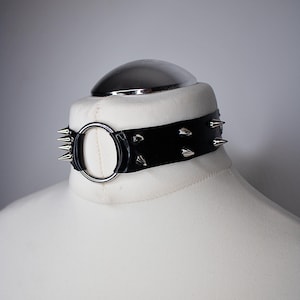 KVLT Latex Spiked Stud Choker | Buckle clasp | Custom Made To Fit | Alternative - Goth - Punk - Fashion