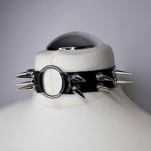 NVGHT Latex Spiked Stud Choker | Buckle clasp | Custom Made To Fit | Alternative - Goth - Punk - Fashion