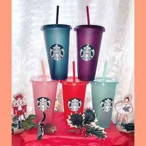 Personalized Glitter Starbucks cups