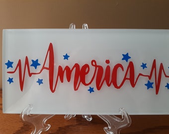 America Fourth of July Independence Day Tile Decoration