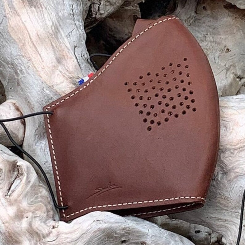 Leather mask made in France Etsy