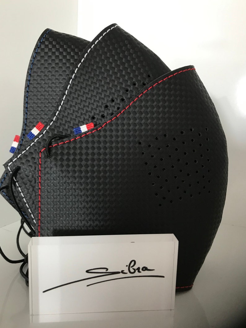 Carbon Leather Mask Made in France