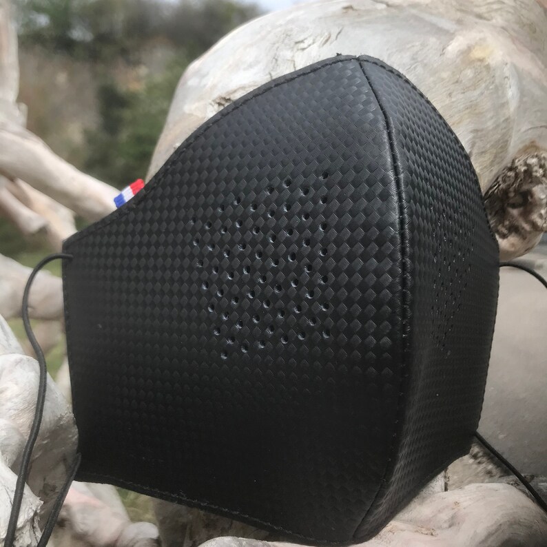 Carbon Leather Mask Made in France
