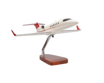 Learjet 40 Large Mahogany Model