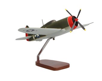 Republic P-47 Thunderbolt (Little Chief) Large Mahogany Model