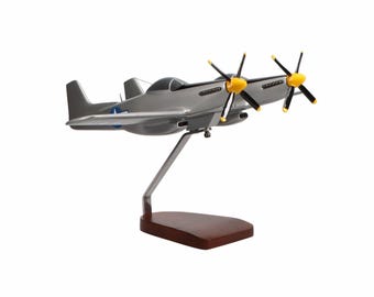 North American Aviation P-82 Twin Mustang Large Mahogany Model