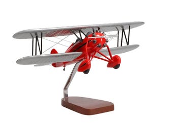 Waco Aircraft Company RNF (Red) Large Mahogany Model