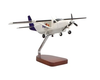 Cessna 208B Grand Caravan Fedex Large Mahogany Model