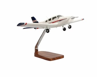 Modelo grande de caoba con cabina transparente para avión ATP Piper Archer TX