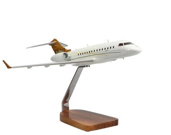 Bombardier Global Express Clear Canopy Large Mahogany Model