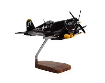 Jim Tobul F4U-4 Corsair Large Mahogany Model