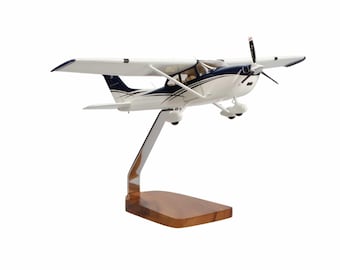 Cessna Turbo Skylane Clear Canopy Large Mahogany Model
